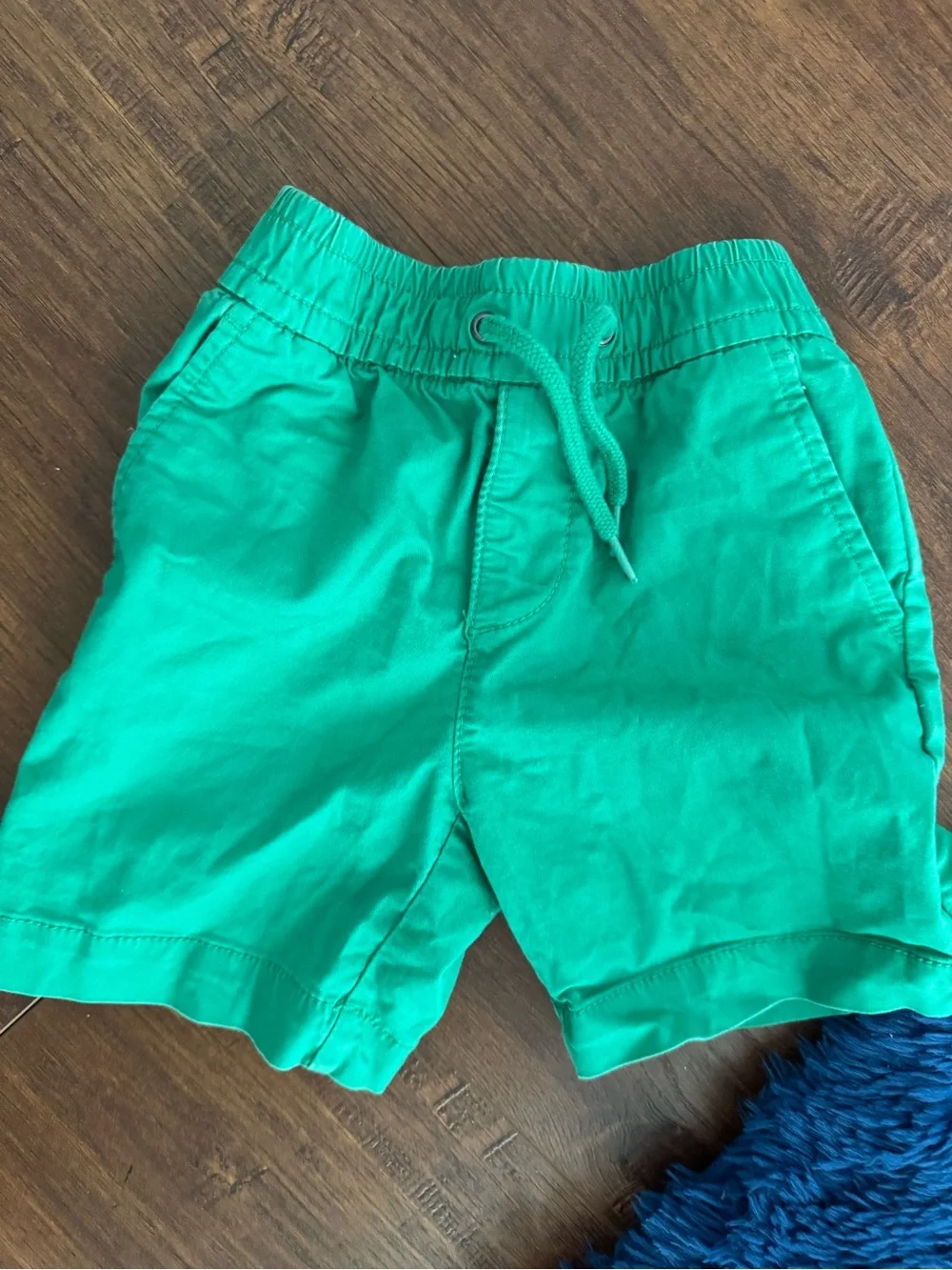 GAP Bright Green Elastic Waist Kids Shorts with Drawstring